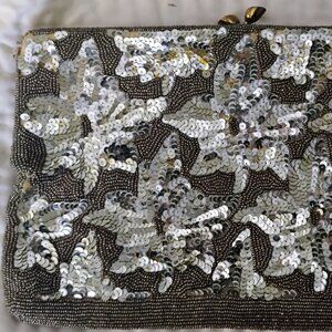 Walborg De Pinna Vintage Handmade clutch sequins and beaded made in Belgium